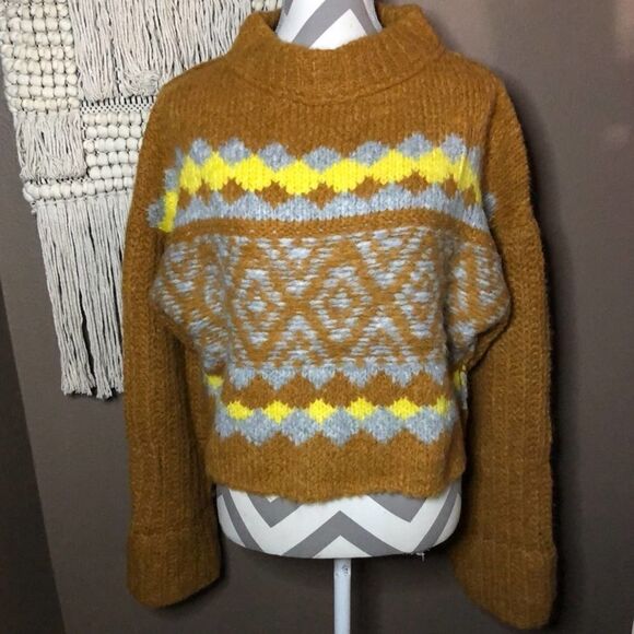 Free People Fair Isle Alpine Pullover Sweater - Picture 3 of 12